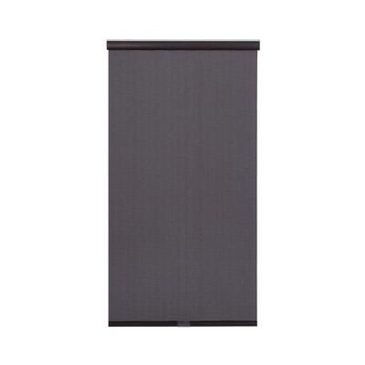 Wide Width Cordless Spring Sunscreen Roller Shade by Whole Space Industries in Black Brown (Size 34" W 66" L)
