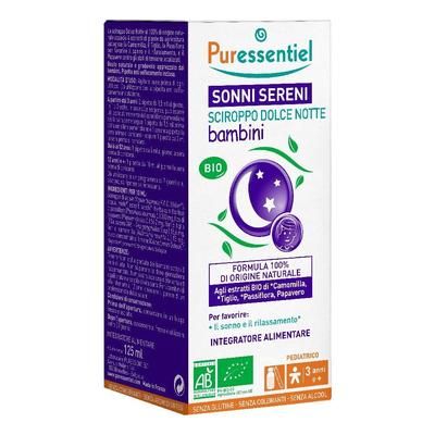 Puressential Sonni Sereni Sciroppo Dolce Notte Bambini Bio 125 ml