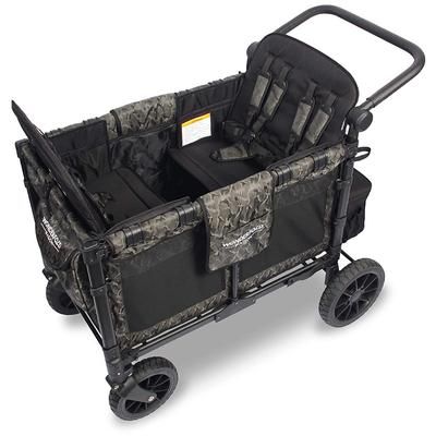 WonderFold W4 Luxe Multifunctional Quad (4 Seater) Stroller Wagon - Shadow Green Camo
