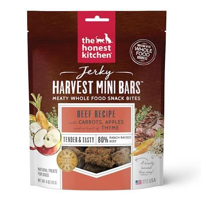 Jerky Harvest Mini Bars: Beef Recipe With Carrots & Apples Dog Treats, 4 oz.