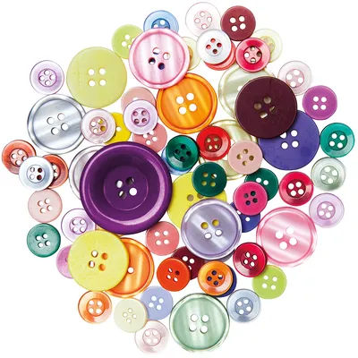 buttinette Boutons standard "multicolore", 1–3 cm Ø, 150 g