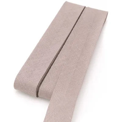 buttinette Biais en coton, taupe, largeur : 2 cm, longueur : 5 m