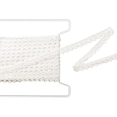 Galon de dentelle aux fuseaux, écru, largeur : 1,3 cm, longueur : 5 m