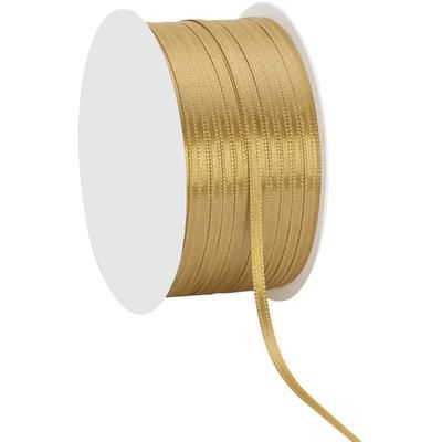 Ruban satin 3 mm, doré, 50 m