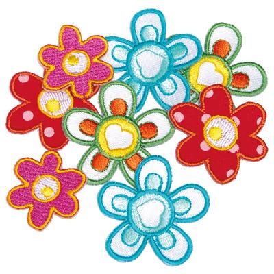 Écussons "fleurs", 2,5 - 3,5 cm, 8 écussons