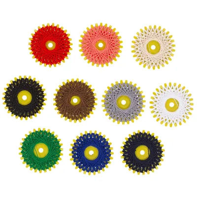 buttinette Fil torsadé résistant, multicolore, 10 pièces à 20 m