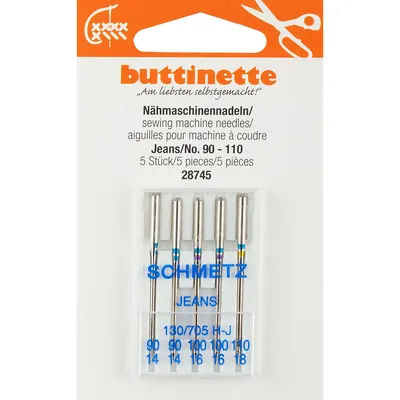 buttinette Aiguilles pour machine à coudre "jeans"