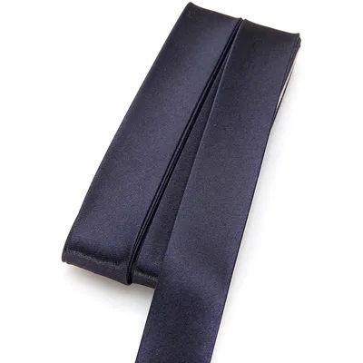 buttinette Biais en satin, bleu marine, largeur : 2 cm, longueur : 5 m