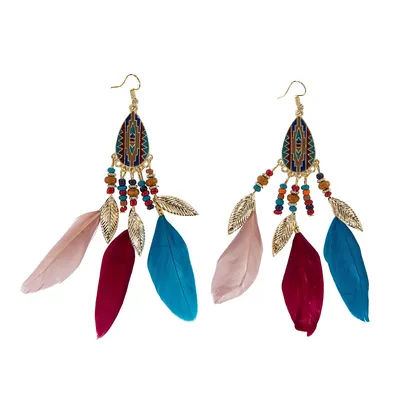 Boucles d'oreilles "plumes"