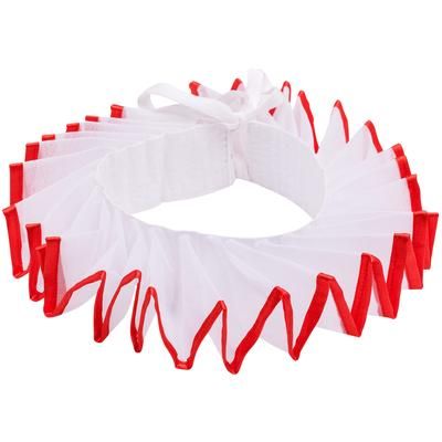 Collerette de clown, blanc/rouge