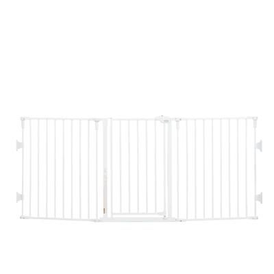 Flexi Extra Wide Metal Pet Gate, 2" L X 76" W X 30" H, 2 IN, White