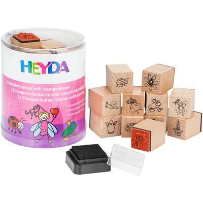 Heyda Lot de tampons "enfants", 1,5 cm, 15 pièces