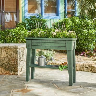 36"W Raised Planter by BrylaneHome in Green