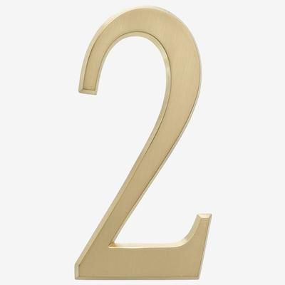 4" Numbers by Whitehall Products in 2 Gold