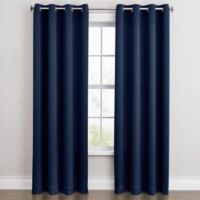 Wide Width BH Studio Room-Darkening Grommet Panel by BH Studio in Sapphire (Size 54" W 84" L) Window Curtain