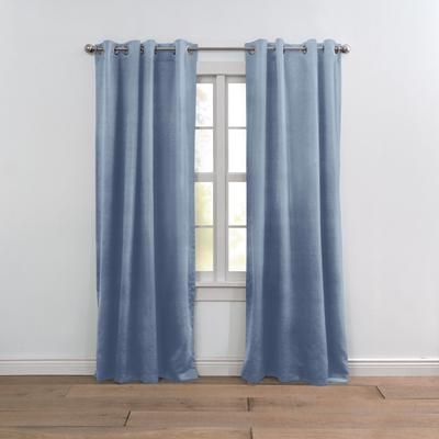 Wide Width BH Studio Room-Darkening Grommet Panel by BH Studio in Powder Blue (Size 54" W 72" L) Window Curtain