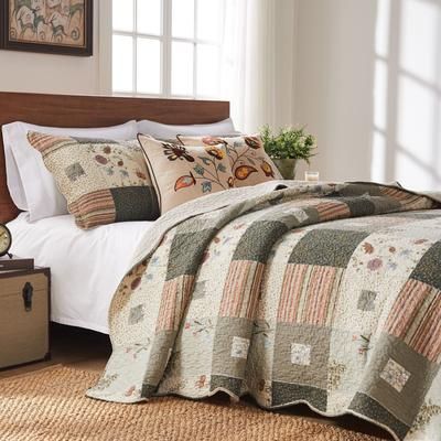 Sedona Quilt Set by Greenland Home Fashions in Natural (Size KING 3PC)
