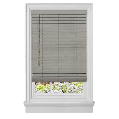 Wide Width Cordless GII Madera Falsa 2" Faux Wood Plantation Blind by Achim Home Décor in Grey (Size 36" W 64" L)