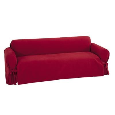 Twill 1-Pc. Slipcover by Classic Slipcovers in Red (Size LOVESEAT)