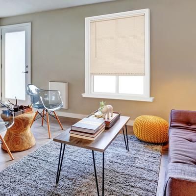 Wide Width Cut-to-Width 1" Duplex RD Cordless Blind by BrylaneHome in Ivory (Size 54" W 64" L)