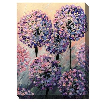ARTISTIC ALLIUM OUTDOOR ART 30X40 by West of the Wind in Multi