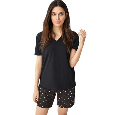 Plus Size Women's 2-Piece Short Sleep Set by ellos in Black Dot (Size 18/20)