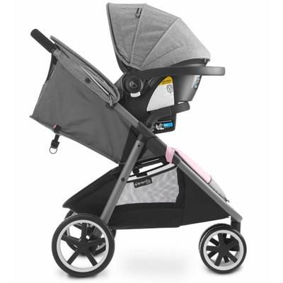 Evenflo GOLD SensorSafe Verge3 Smart Travel System with SecureMax Smart Infant Car Seat - Opal Pink