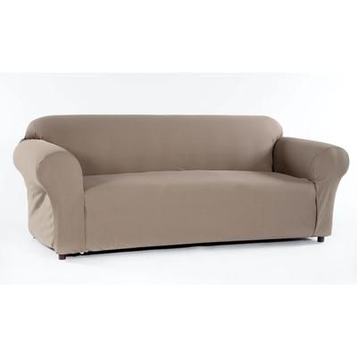 Waffle Stretch Slipcover by Classic Slipcovers in Khaki (Size SOFA)