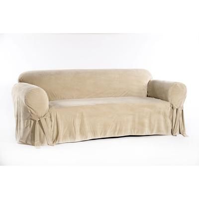 Royal Velvet Slipcover by Classic Slipcovers in Tan (Size CHAIR)