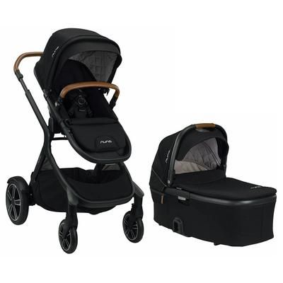 Nuna DEMI Grow Stroller + Bassinet Bundle - Caviar