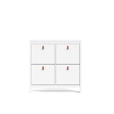 Madrid 4 Drawer Shoe Cabinet in White - Tvilum 796654949