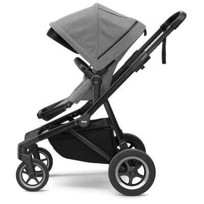Thule Sleek Single-to-Double Stroller - Black / Grey Melange