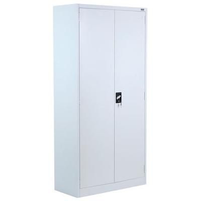 armoire à portes battantes hautes - gris clair - manutan