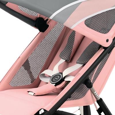 Cybex AVI Jogging Stroller Bundle - Black Frame + Silver Pink Seat Pack