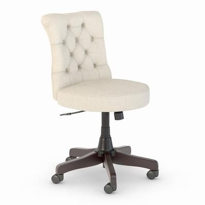 Cabot Mid Back Tufted Office Chair in Cream Fabric - Bush Furniture CABCH2301CRF-Z
