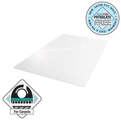 "Advantagemat Vinyl Rectangular Chair Mat for Carpets up to 1/4" - 30" x 48" - Floortex FC1175120EV"