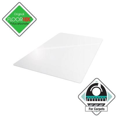 "Ultimat Polycarbonate Rectangular Chair Mat for Carpets over 1/2" - 35 x 47" - Floortex FC118927ER"