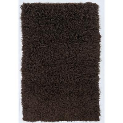 Flokati Cocoa Rug by Linon Home Décor in Cocoa (Size 5'W X 8'L)