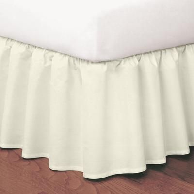 Magic Ruffle Bedskirt by BrylaneHome in White (Size FULL)