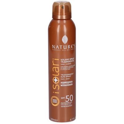 NATURE'S iSolari Solare Spray Trasparente SPF 50 200 ml
