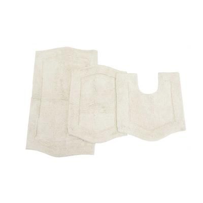 Waterford 3-Pc. Set Bath Rug Collection by Home Weavers Inc in Ivory