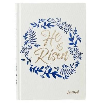 "He is Risen" Hardcover Journal - Luke 24:34