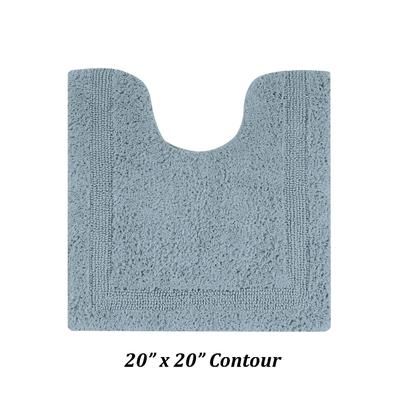 Lux Collections Bath Mat Rug 20" X 20" Contour by Better Trends in Blue