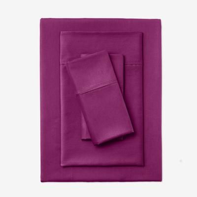 Bed Tite™ 500 Thread Count Sheet Set by BrylaneHome in Plum (Size QUEEN)