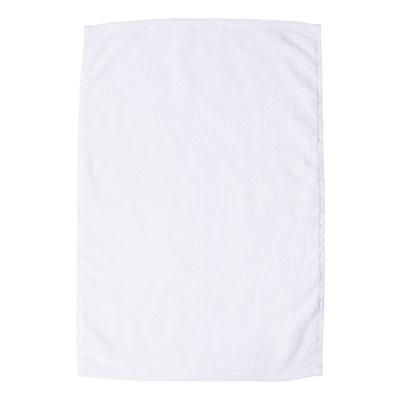 Q-Tees T300 Deluxe Hemmed Hand Towel in White | Cotton