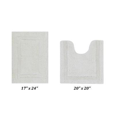 Lux Collectionis Bath Mat Rug 2 Piece Set (17" x 24" | 20" x 20") by Better Trends in Ivory