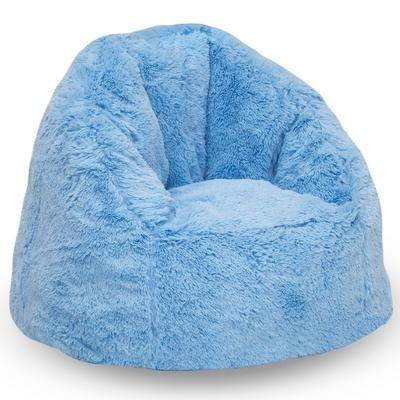 Cozee Fluffy Chair in Toddler Size (For Kids Up to 6 Years Old) in Blue - Delta Children CTD1902-2027