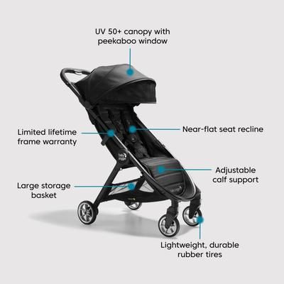 Baby Jogger City Tour 2 Ultra-Compact Travel Stroller - Shadow Grey