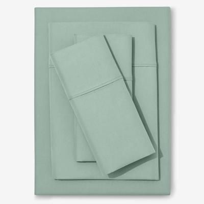 Solid Damask 6-PC. Sheet Set by BrylaneHome in Seaglass (Size KING)