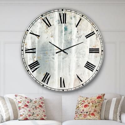 A Woodland Walk Into The Forest Vi Traditional Wall Clock by Designart in Beige